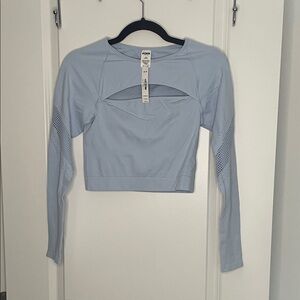 PINK Victoria's Secret Light Blue Crop Top